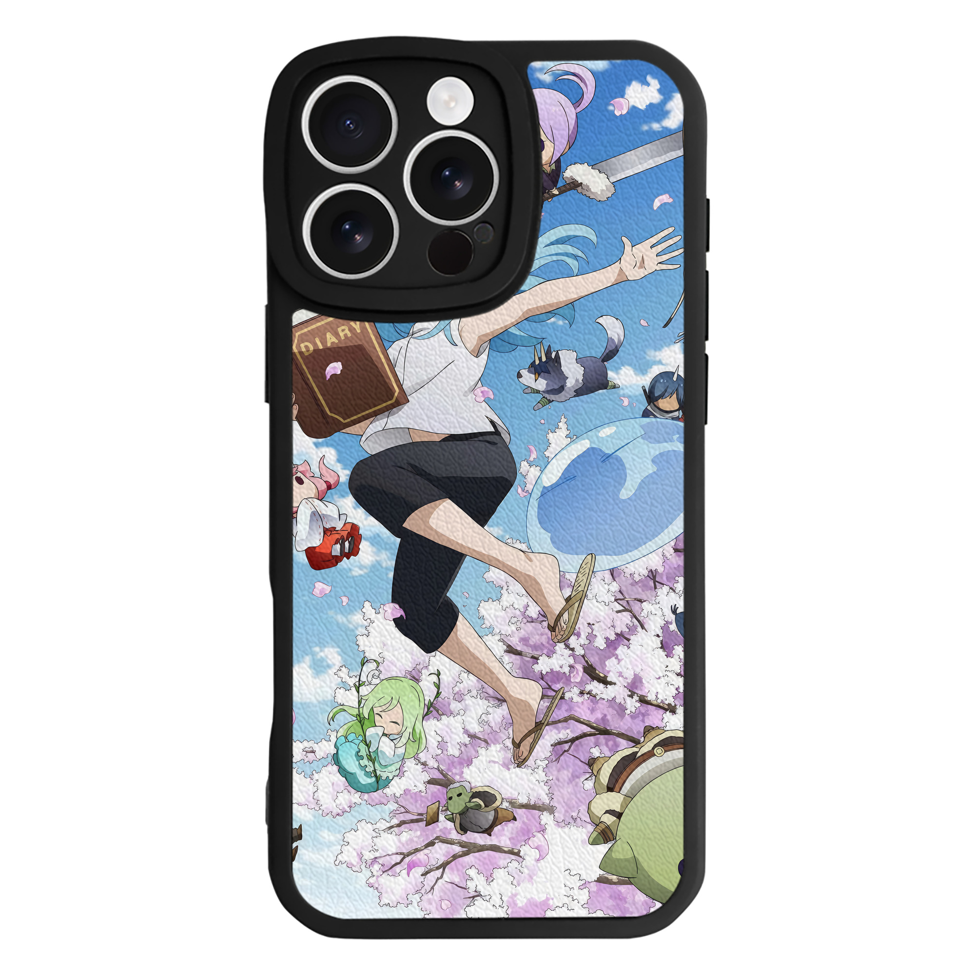 （画像用） 転スラ Regarding Reincarnated to Slime 【iPhone 16シリーズ対応】シリコンスマホケース（レザー調） 材質：シリコン
